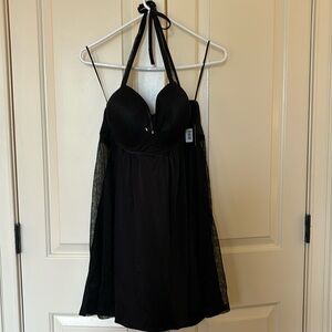 Ashley Graham Mesh Lace Chemise Sleepwear Lingerie